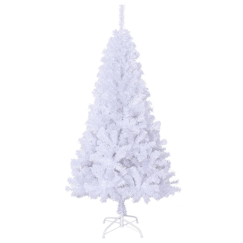 Bowery Hill Contemporary Artificial Christmas Tree White PVC Steel 59.1