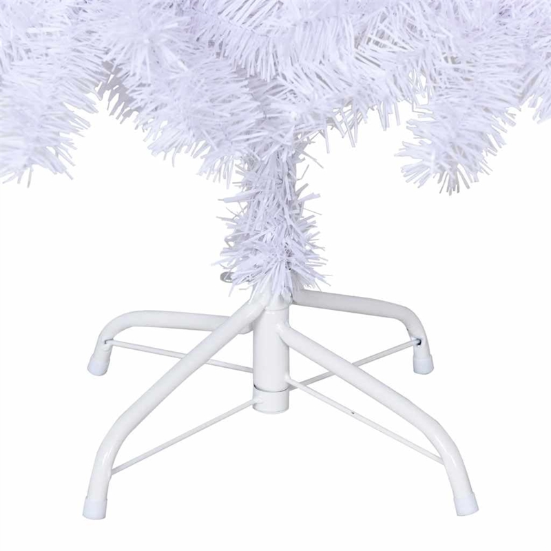 Bowery Hill Contemporary Artificial Christmas Tree White PVC Steel 59.1
