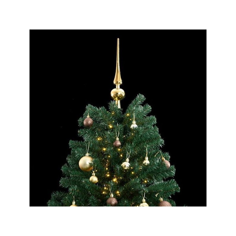 Bowery Hill Artificial Hinged Christmas Tree 300 LEDs and Ball Set 82.7