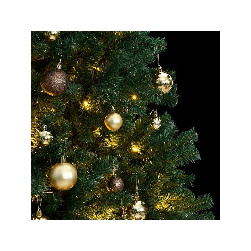 Bowery Hill Artificial Hinged Christmas Tree 300 LEDs and Ball Set 82.7