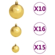 Bowery Hill Artificial Hinged Christmas Tree 300 LEDs and Ball Set 82.7