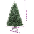 Bowery Hill Artificial Hinged Christmas Tree 300 LEDs and Ball Set 82.7