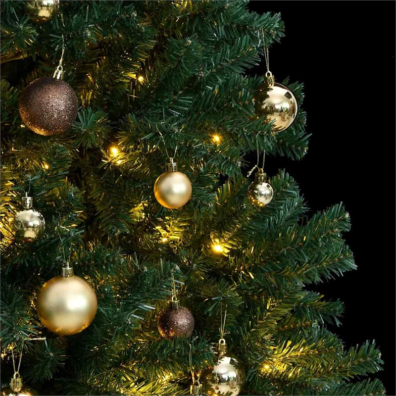 Bowery Hill Artificial Hinged Christmas Tree 300 LEDs and Ball Set 70.9