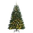 Bowery Hill Artificial Hinged Christmas Tree 300 LEDs and Ball Set 70.9