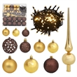Bowery Hill Artificial Hinged Christmas Tree 300 LEDs and Ball Set 70.9