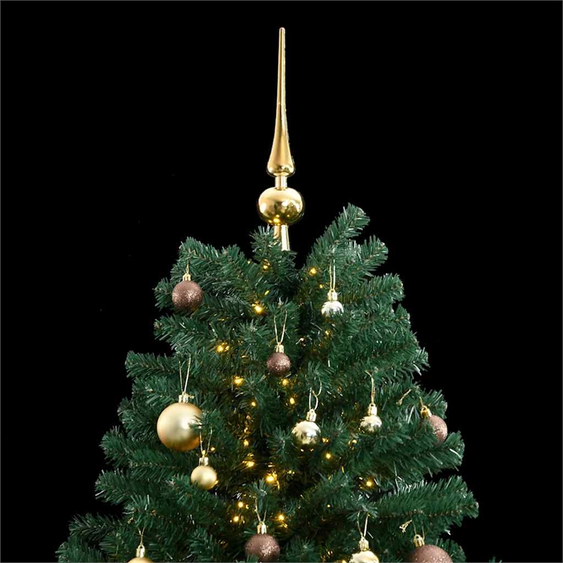 Bowery Hill Artificial Hinged Christmas Tree 300 LEDs and Ball Set 70.9