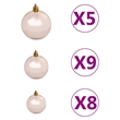 Bowery Hill Artificial Half Pre-lit Christmas Tree with Ball Set White 82.7