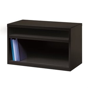 Bowery Hill 36-inch Wide Low Metal Credenza with Open Shelves in Black