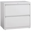 Bowery Hill 36-inch Wide Metal 2 Drawer Lateral File Cabinet Light Gray