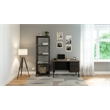 Bowery Hill 24x45 Right Hand Single Pedestal Metal Desk Black/Walnut