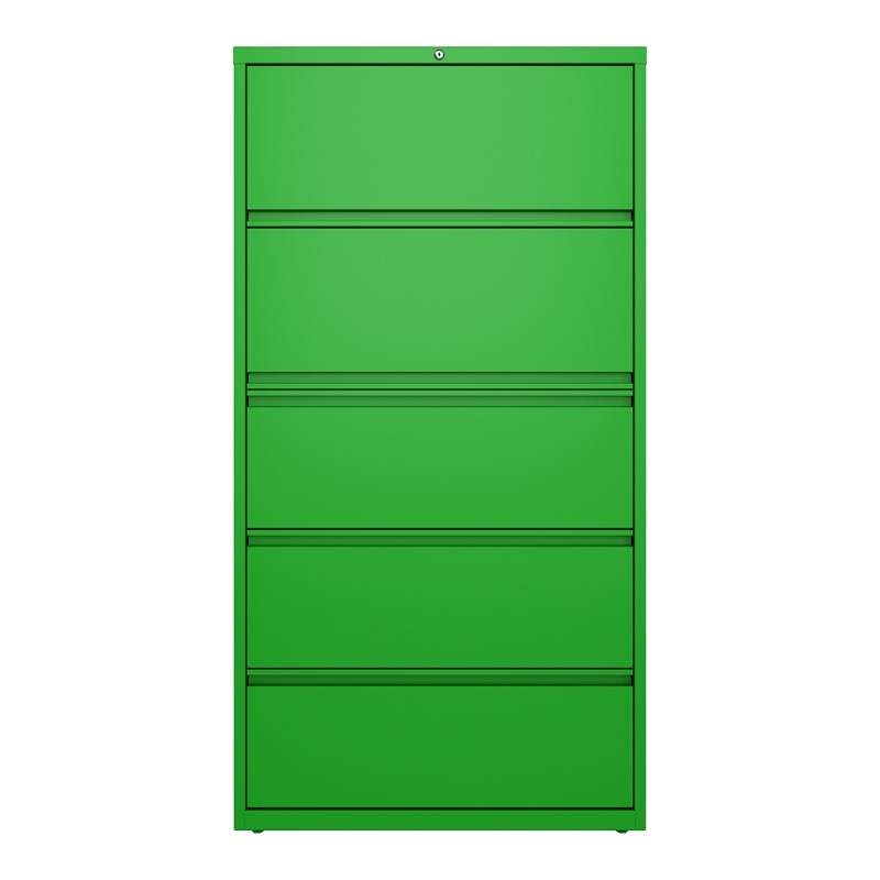 Bowery Hill 36-inch Wide 5 Drawer Lateral File Cabinet Screamin' Green