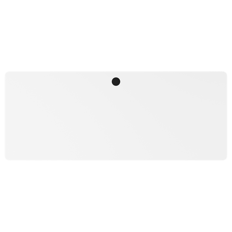 Bowery Hill Modern T-Leg Metal Table Desk in Arctic Silver/White