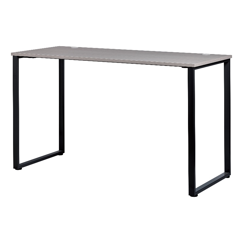 Bowery Hill Standing Open Metal Desk for Commercial/Home Office in Black & Gray