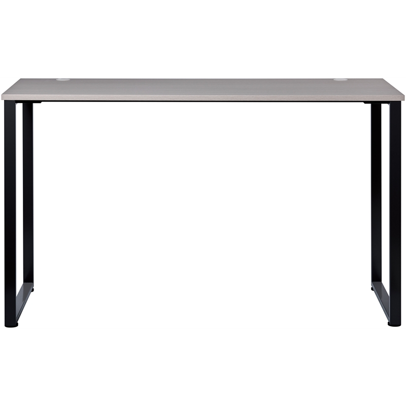 Bowery Hill Standing Open Metal Desk for Commercial/Home Office in Black & Gray