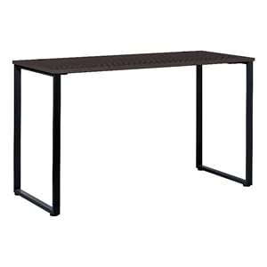 Bowery Hill 72&quotx30&quot Standing Open Metal Desk Commercial/Home Office Black/Pewter