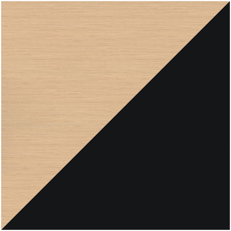 Bowery Hill 24x48 Mid-Century Metal Desk in Black / Platinum Oak