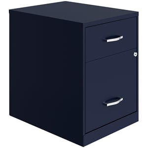 Bowery Hill 18&quotD 2 Drawer Vertical Metal File Cabinet - Navy