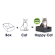Bowery Hill Purrfect Premium Cardboard Peek-a-Boo Cutout Cat Box in Blue