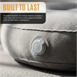 Bowery Hill Fabric Round Air Meditator Inflatable Travel Cushion in Light Gray