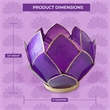 Bowery Hill Handcrafted Blooming Lotus Capiz Shell Tea Light Holder in Purple