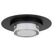Bowery Hill Round 12-inch Stainless Steel LED Outdoor Flush Mount in Black