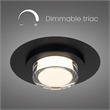 Bowery Hill Round 12-inch Stainless Steel LED Outdoor Flush Mount in Black