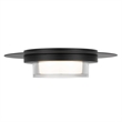Bowery Hill Round 12-inch Stainless Steel LED Outdoor Flush Mount in Black