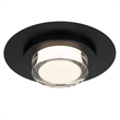 Bowery Hill Round 12-inch Stainless Steel LED Outdoor Flush Mount in Black