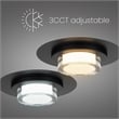 Bowery Hill Round 12-inch Stainless Steel LED Outdoor Flush Mount in Black