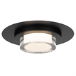 Bowery Hill Round 12-inch Stainless Steel LED Outdoor Flush Mount in Black