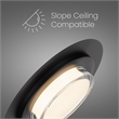 Bowery Hill Round 16-inch Stainless Steel LED Outdoor Flush Mount in Black