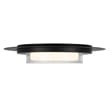 Bowery Hill Round 16-inch Stainless Steel LED Outdoor Flush Mount in Black