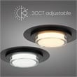 Bowery Hill Round 16-inch Stainless Steel LED Outdoor Flush Mount in Black