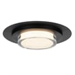 Bowery Hill Round 16-inch Stainless Steel LED Outdoor Flush Mount in Black