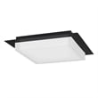 Bowery Hill Modern 14-inch Stainless Steel LED Outdoor Flush Mount in Black