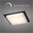 Bowery Hill Modern 14-inch Stainless Steel LED Outdoor Flush Mount in Black