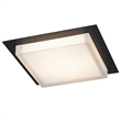 Bowery Hill Modern 14-inch Stainless Steel LED Outdoor Flush Mount in Black