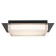 Bowery Hill Modern 14-inch Stainless Steel LED Outdoor Flush Mount in Black