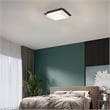 Bowery Hill Modern 14-inch Stainless Steel LED Outdoor Flush Mount in Black