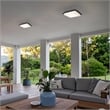 Bowery Hill Modern 14-inch Stainless Steel LED Outdoor Flush Mount in Black