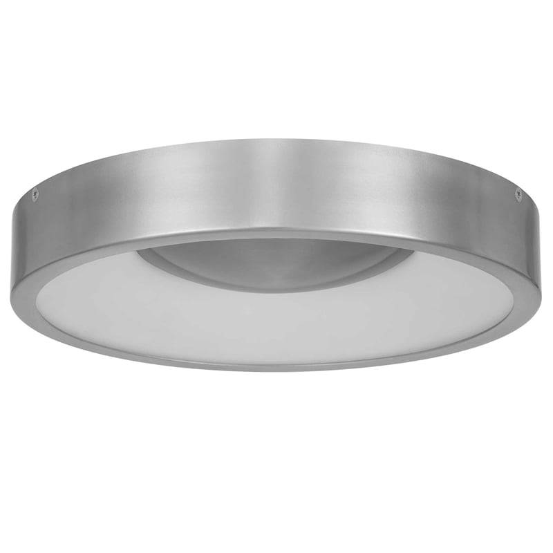 Bowery Hill Modern Aluminum 11-inch LED Outdoor Flush Mount in Silver