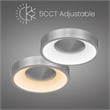 Bowery Hill Modern Aluminum 11-inch LED Outdoor Flush Mount in Silver