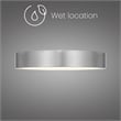 Bowery Hill Modern Aluminum 11-inch LED Outdoor Flush Mount in Silver