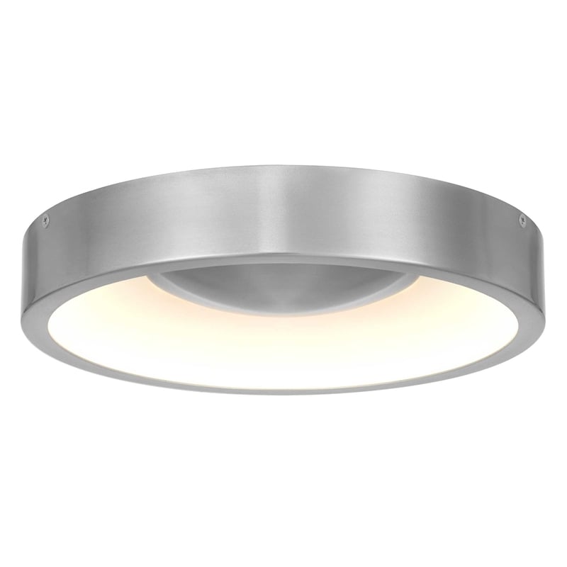 Bowery Hill Modern Aluminum 11-inch LED Outdoor Flush Mount in Silver