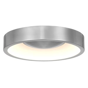 Bowery Hill Modern Aluminum 11-inch LED Outdoor Flush Mount in Silver
