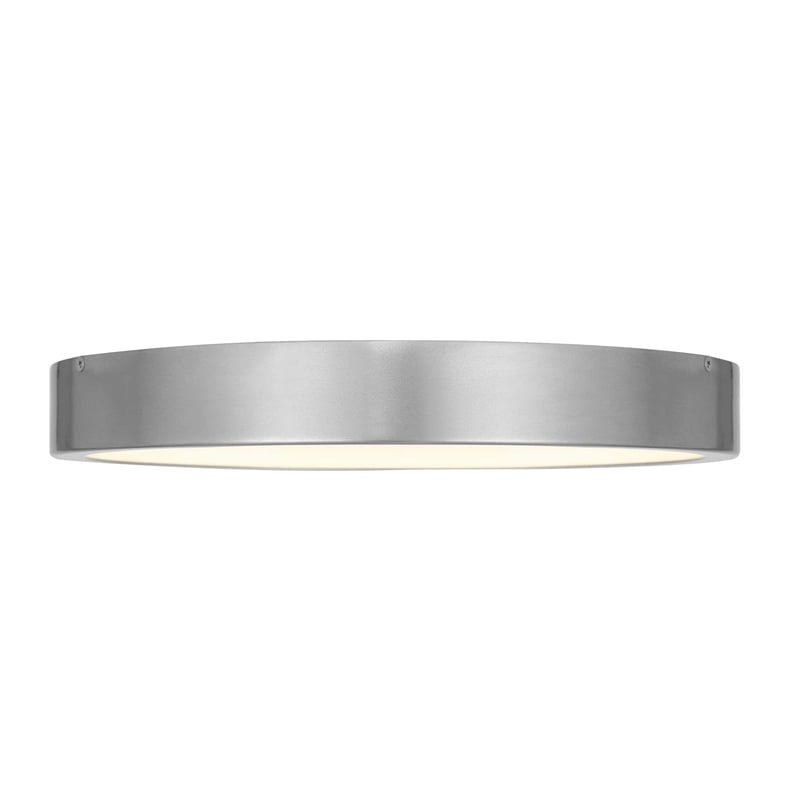 Bowery Hill Modern 14-inch Aluminum LED Outdoor Flush Mount in Silver