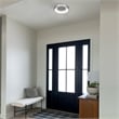 Bowery Hill Modern 14-inch Aluminum LED Outdoor Flush Mount in Silver