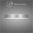 Bowery Hill Modern 14-inch Aluminum LED Outdoor Flush Mount in Silver