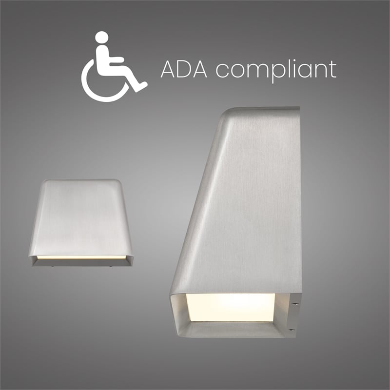 Bowery Hill Modern 5.5-inch Brushed Aluminum LED Outdoor Wall Light