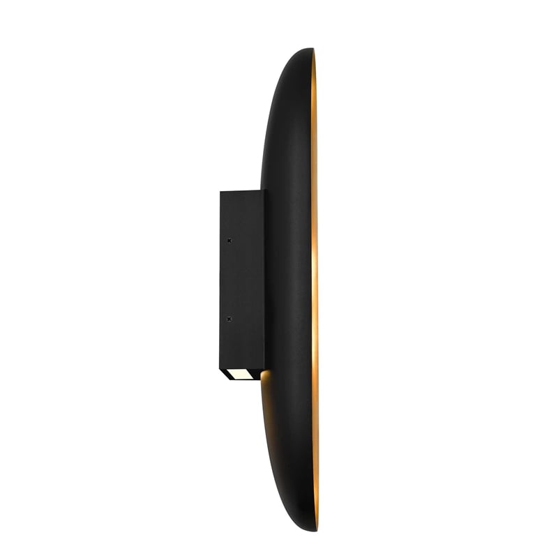 Bowery Hill Modern 20-inch Aluminum LED Outdoor Wall Light in Black